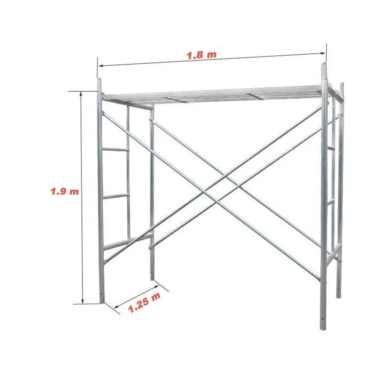 Modern Industry Galvanized H Frame Steel Scaffolding /cross Brace Construction with Load Bearing Ladder Scaffold