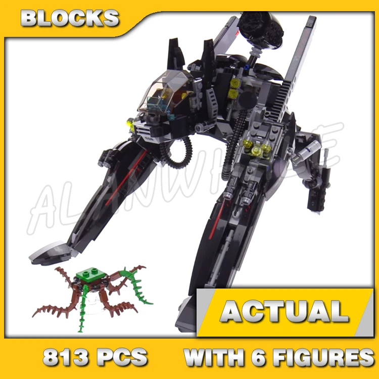 813pcs Super Fighter The Scuttler Vine Monster Hidden Jetpack Joker Poison Ivy 10635 Building Blocks Toy Compatible With Model