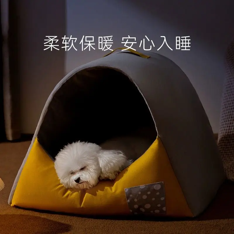 Dog Kennel for All Seasons, Removable and Washable Cat Kennel, Teddy Small Dog Winter Warm Enclosed Pet Winter Dog House