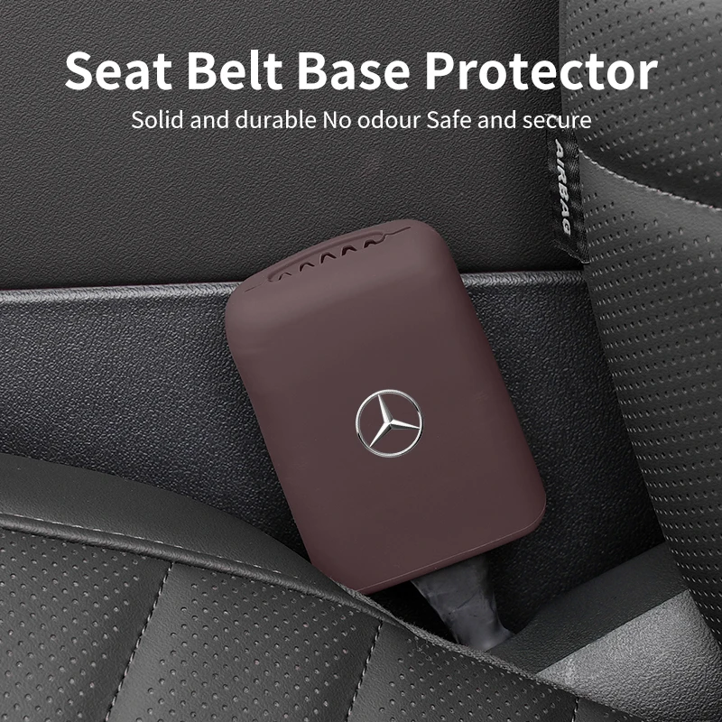 Silicone Car Seat Belt Clip Protector Seatbelt Buckle Plug Cover For Mercedes Benz AMG A B C E S Class A180 CLK CLA GLE W205 GLK