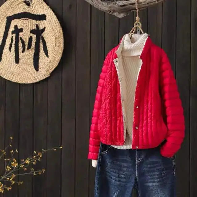 

Faionable Versatile Lightweight ort Puffer Jaet Women's Loose Fit Casual Autumn Winter Cotton Coat Sli Agel