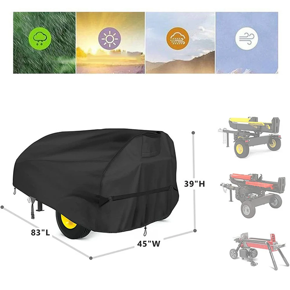 Tear-Proof Protection 420D Waterproof Cover All-Season Protection Convenient Storage Bag Cover For Log Splitter