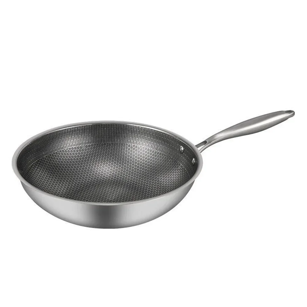 

Schnesland Frying Pan Stainless Steel Wok Induction Compatible Dishwasher and Oven Safe