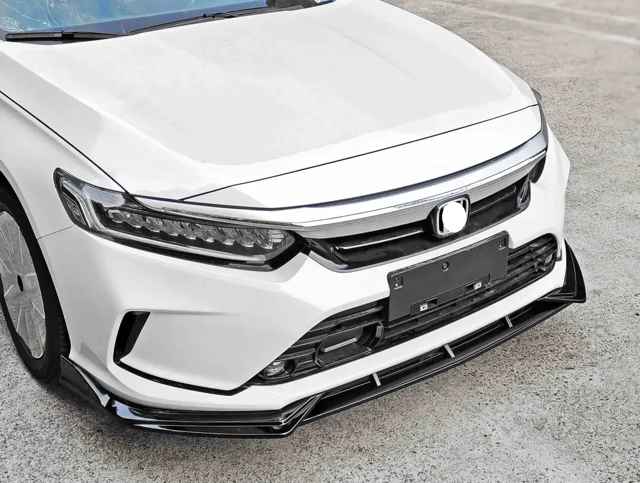 Glossy Look Front Bumper Spoiler Trim Lip Front Bumper Lip Carbon Fiber Look For Honda inspire 2022