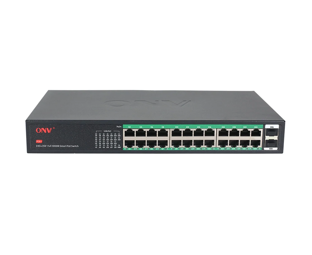 IN STOCK 24 port unmanaged POE switch gigabit fiber switch for CCTV system
