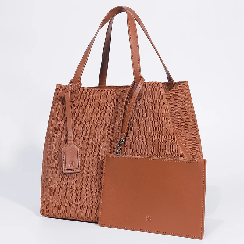 

Solid Color Fashionable Versatile Large-capacity Handbag Elegant Shopping Ladies Bag Classic Models of Women's Shoulder Bag