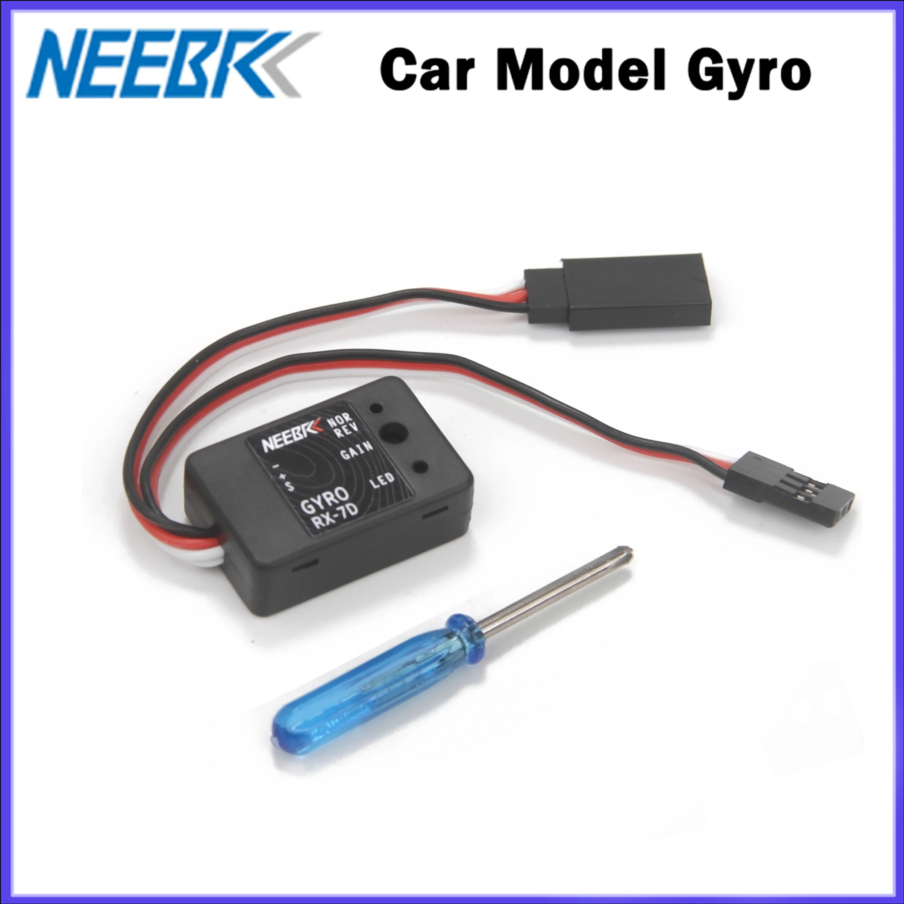Neebrc mini modelo de carro giroscópio RX-7D giroscópio micro dc 4.8-7.4v para rc veículo de corrida barco digital/analógico servo receptor universal