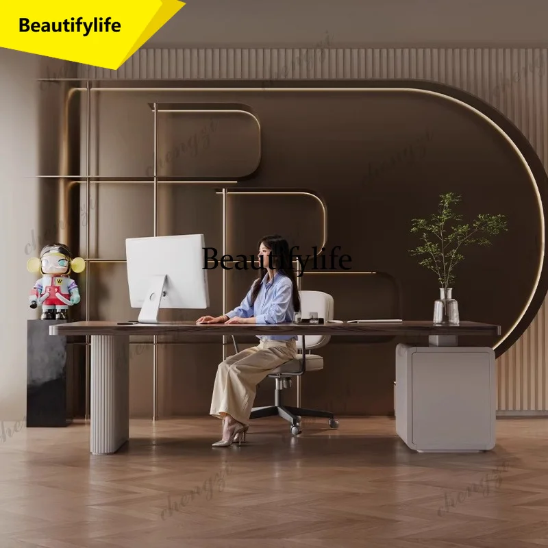 

A17 Modern Simple Solid Wood Executive Desk Business Negotiation Computer Desk Workbench Premium Office Furniture escritorio