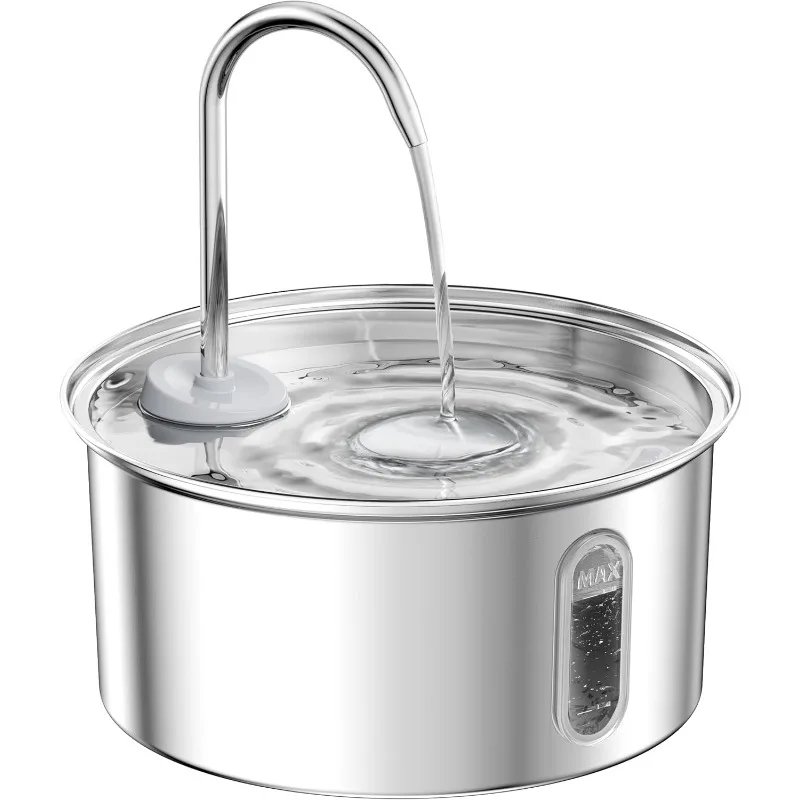 

Cat Water Fountain Stainless Steel: 108oz/3.2L Cat Fountain for Drinking, Pet Fountain Water Bowl Dog Drinking Dispenser Cat