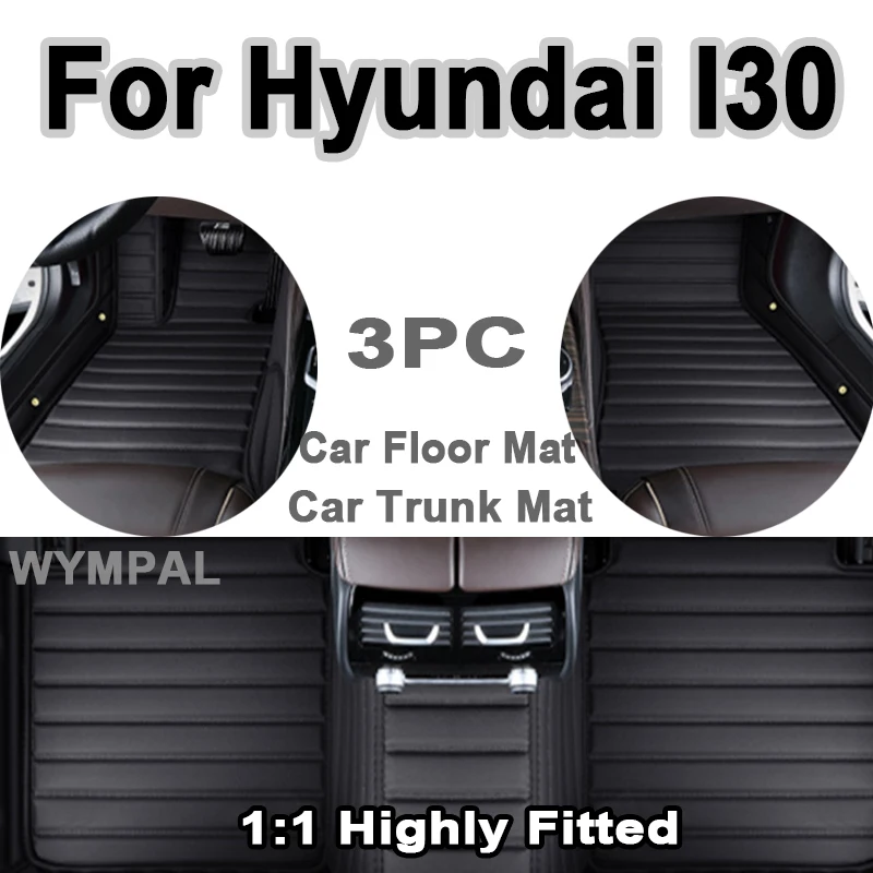 

Luxury Custom Automotive Car Floor Mats For Hyundai I30 2009 2010 2011 2012 Auto Luxury Leather Men Women Car Mats Full Coverage