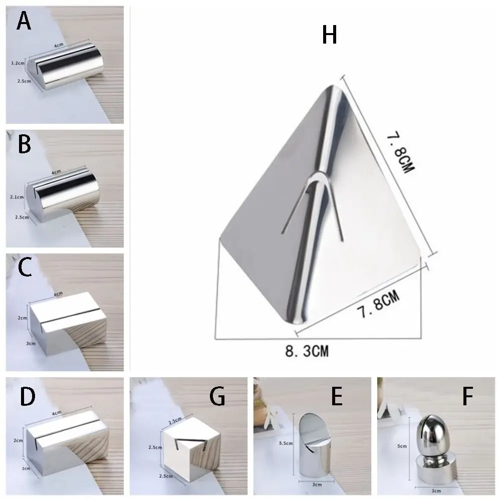 Présentoir en acier inoxydable, porte-cartes, solide, créatif, menu, mémo, drôle, numéro, signe, table