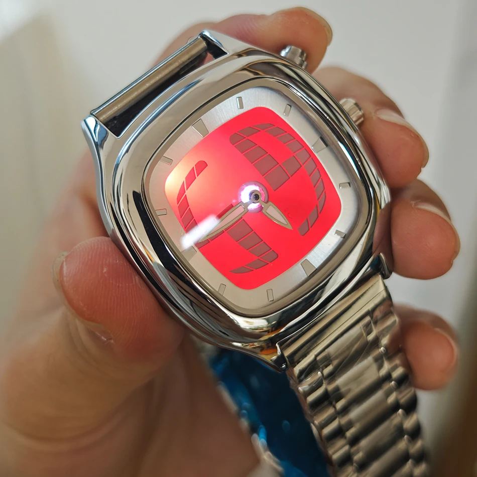 Y2K Cyber LED Watch Creative Flashing Digital Wristwatch Square Waterproof Quartz Electronic Watch for Unisex Boys' Watches