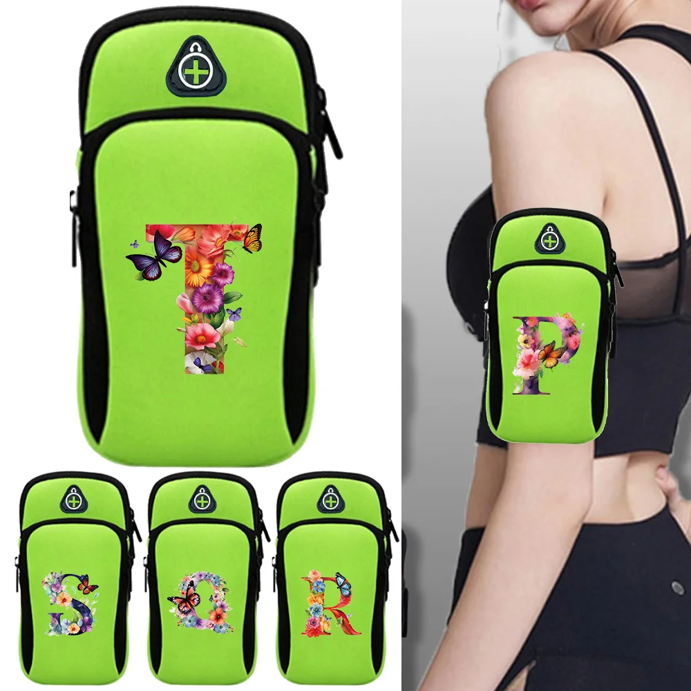 Sports Arm Bag Phone Accessories Fitness Butterfly Letter Series Phone Holder Waterproof Dustproof Breathable Sports Wrist Boxes