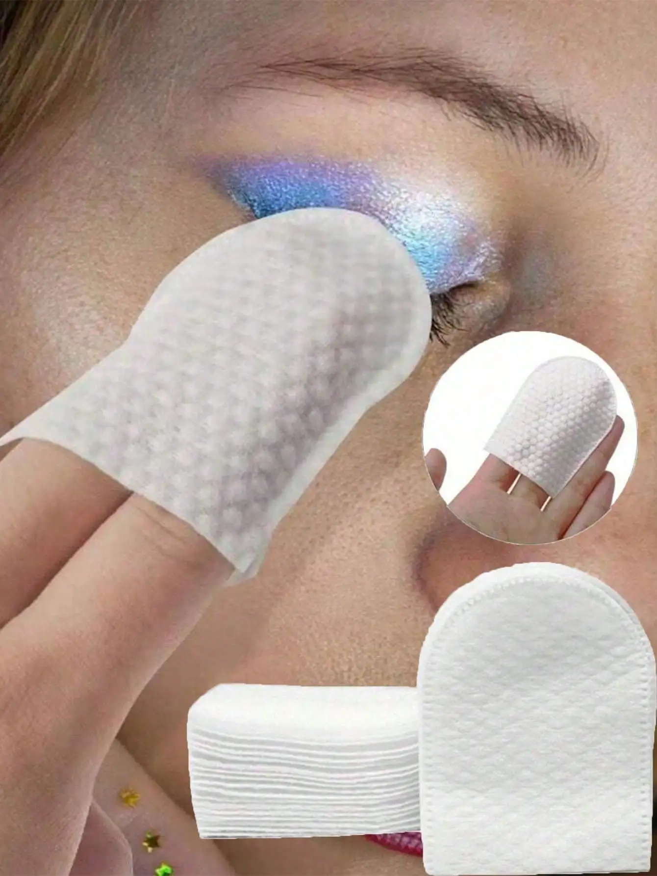 

30pcs/50pcs/120pcs Double-Sided Makeup Remover Pads, Thick Finger Tip Makeup Remover Pads, Suitable For Face And Nails - Ideal For Makeup Removal And Nail Polish