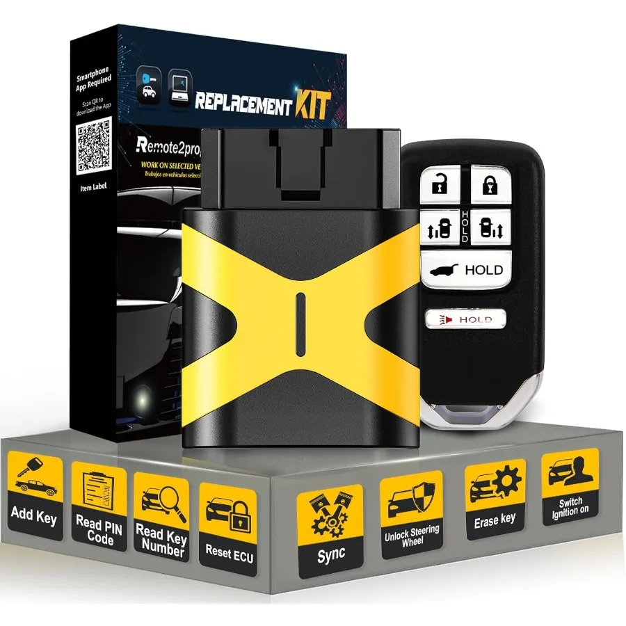 

Ключ «сделай сам», простой и безопасный самопрограммирующийся автомобильный ключ и умный вход без ключа, замена пульта дистанционного управления для Honda Odyssey 2014-2017 гг.