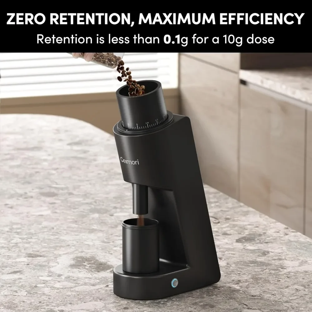 

Electric Coffee Grinder with 38mm Conical Burr, Stepless Adjustment for Espresso & Pour Over, Low Retention Design