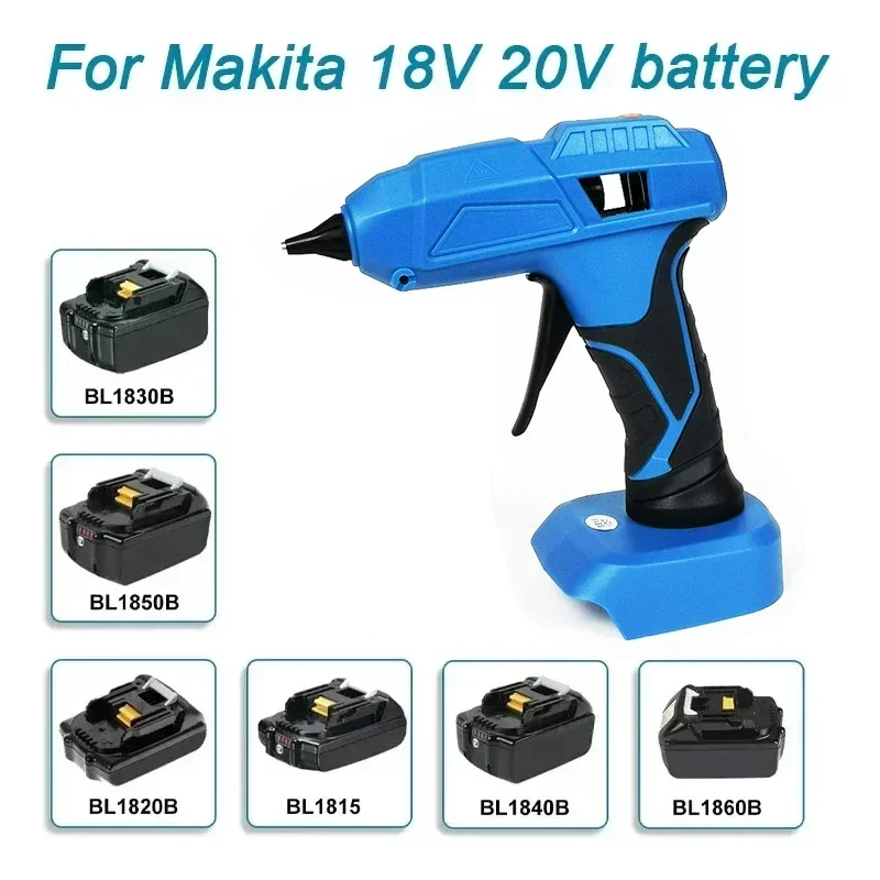 For Makita/DEWALT/MILWAUKEE maintenance tool 40W Cordless Hot Melt Glue Gun With 5PCS 11mm Glue Sticks