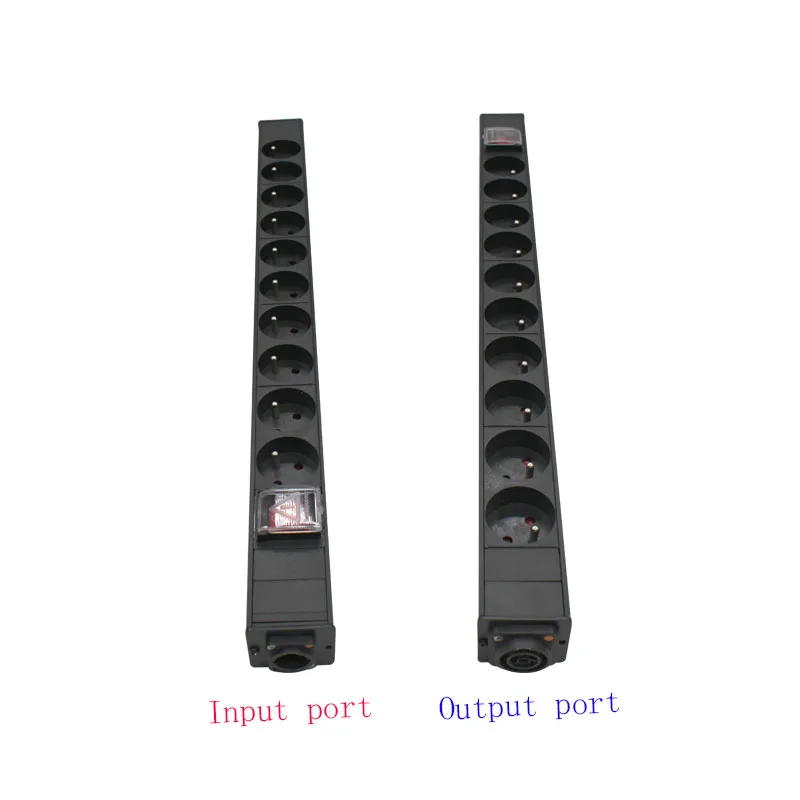 

PDU power strip aviation plug 2-10AC French socket SAC3MPX SAC3FPX input output With switch control