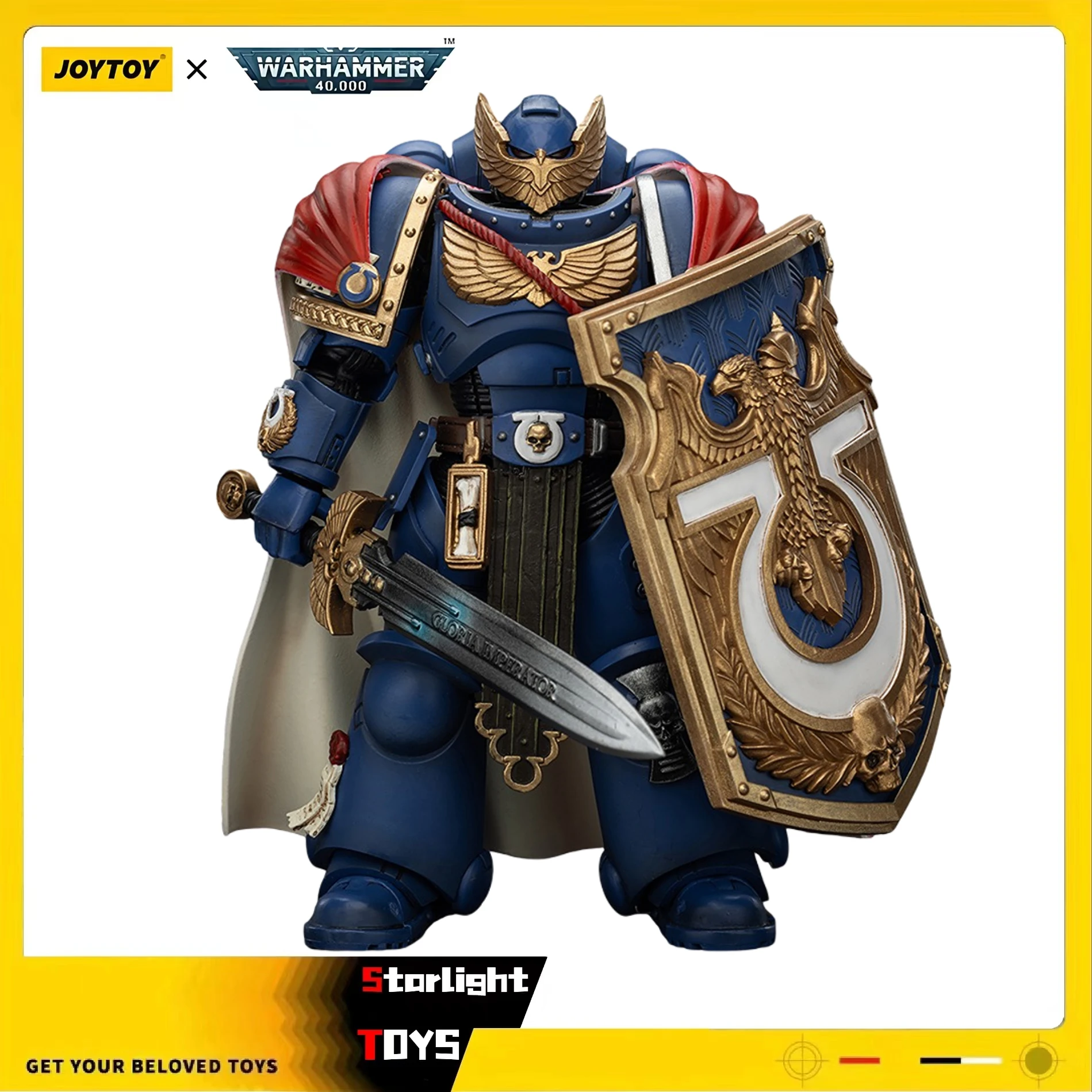 

JOYTOY 1/18 Фигурка Warhammer 40K Ultramarines Victrix Honor Guard WithStorm Shield и модель силового меча, игрушки в подарок