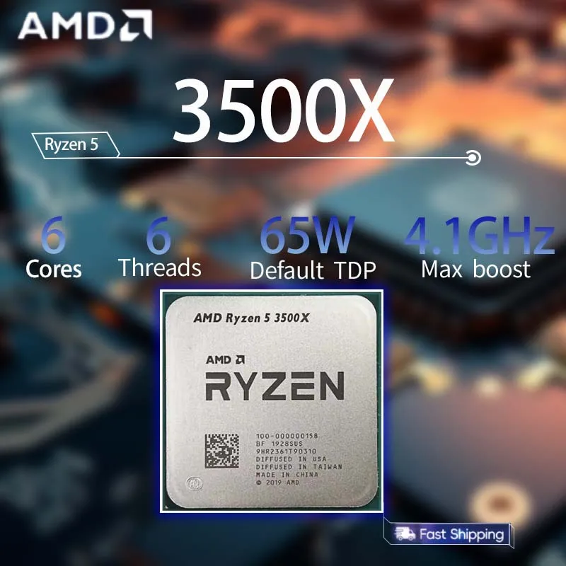 

Ryzen 5 3500X Processor CPU R5 3500X CPU Up to 4.1GHz 6-Core 6-Thread Socket AM4 L3=32M TDP 65W