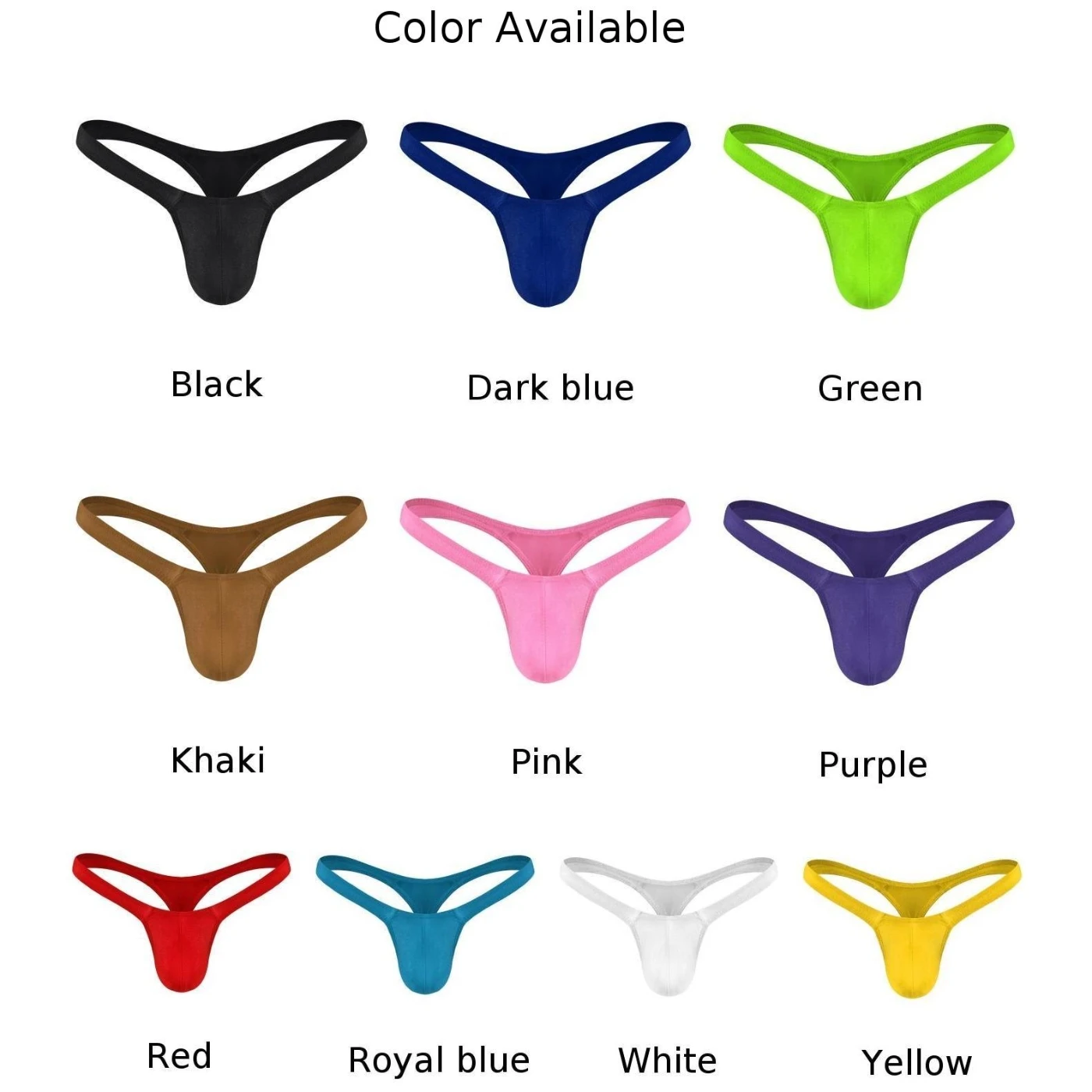 Sexy Men Bikini Thong Bluge Pouch T-Back G-String Low Rise Mini-Underwears Solid Seamless Short Lingrie Elasticity Panties New