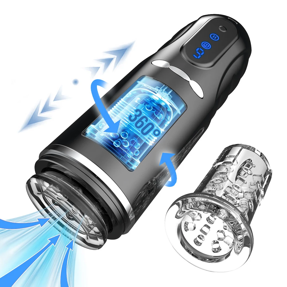 Automatic Masturbator for Men Sucking Vibrating Real Pussy Blowjob Machine Male Sex Toy Men Masturbation Cup Adult Goods for Men