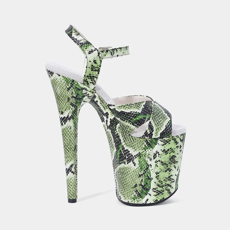 Women New 20CM/8inches PVC Upper Sexy Exotic High Heel Platform Party Sandals Pole Dance Shoes Model Shows Sandals 211