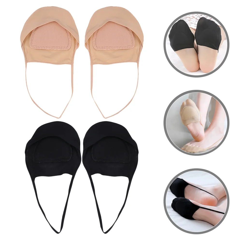 

2 Pairs Invisible Socks Stocking Suspenders Women's Womens Heel for Cotton Shoe Half