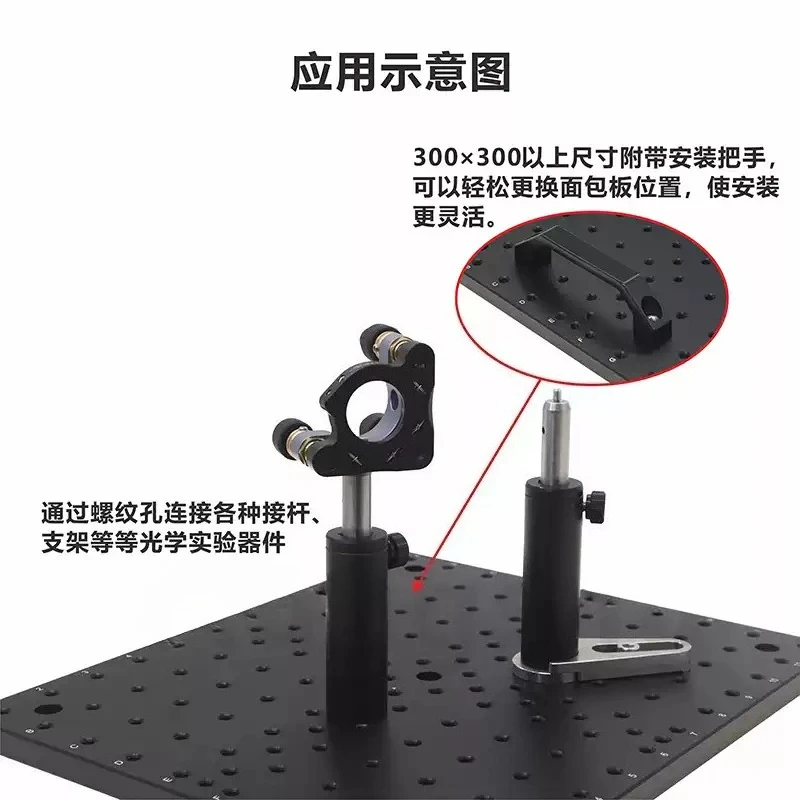 12mm Thick Optical Breadboard Platform, Optical Experiment Base Plate with Scale Mark for Optical Research Setup