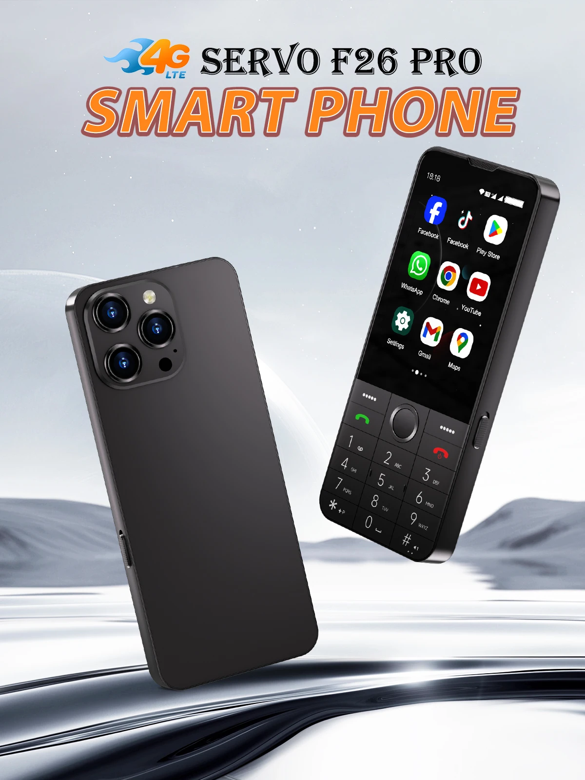 UNIWA F26 Pro 4G 3.5'' Touch Screen Keypad Phone Android 11 2GB+16GB 2850mAh Dual SIM Card Cellphone Whatsapp Google Smartphone