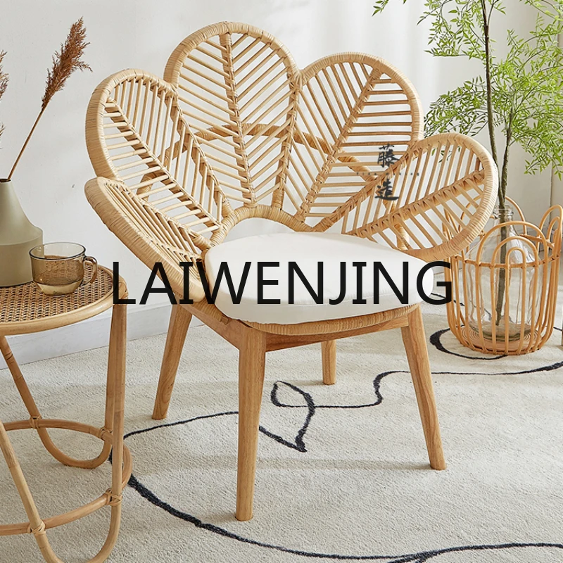 

RWJ Real Fujikujaku Rattan Chair Nordic Style Small Sofa Ins Flower Chair