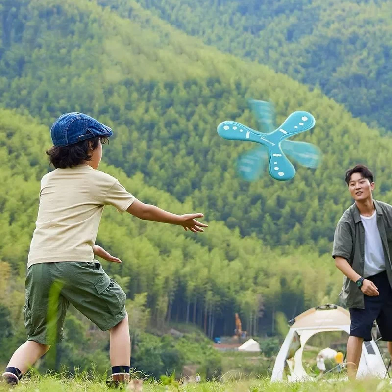 Kinderen Zacht Boomerang Speelgoed Driebladig Kruis Buiten Vliegende Schijfspellen Volwassen-kinderen Interactief Sportspeelgoed voor Decompressie Cadeau