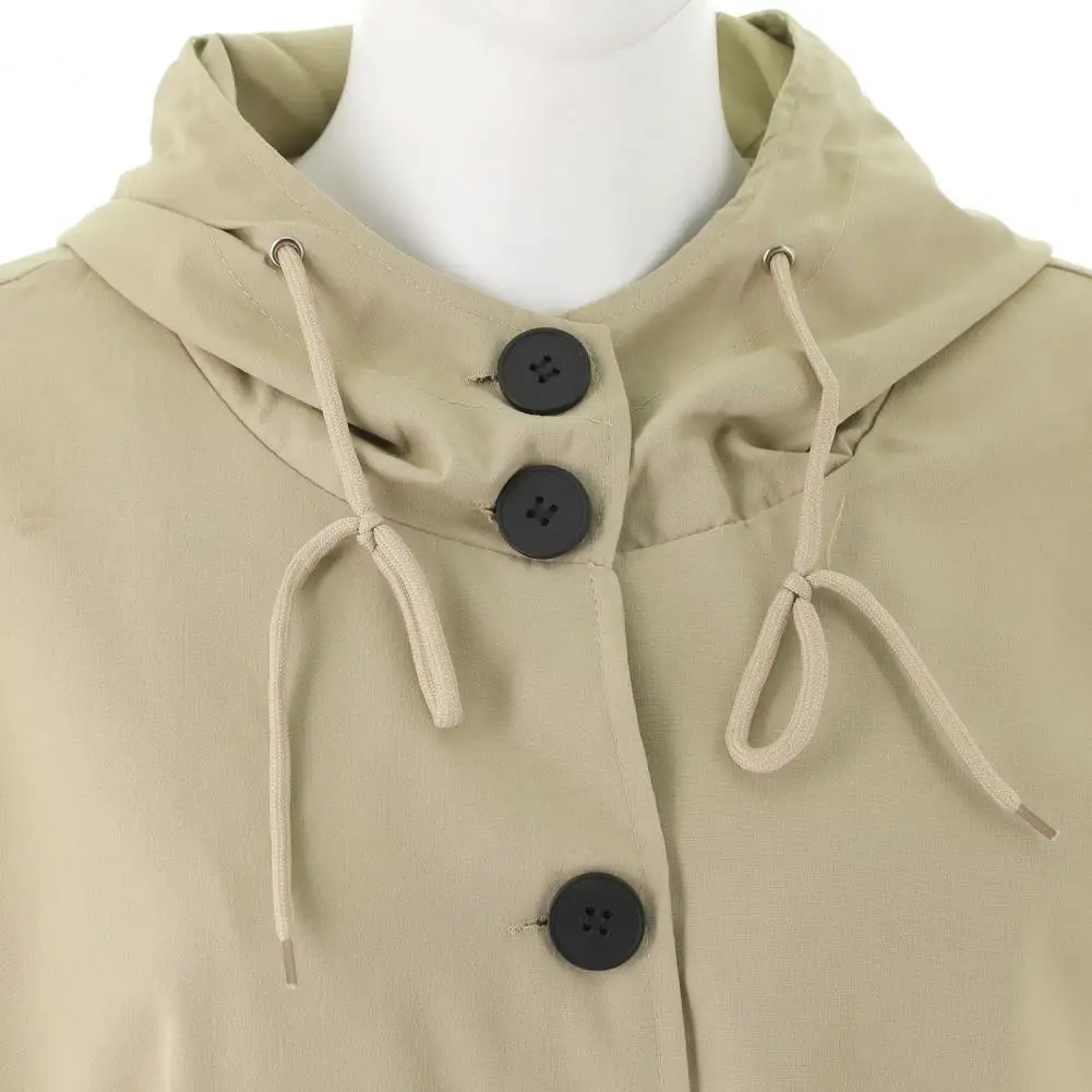 Damen Trenchcoats Zweireiher wind dichte Jacke mittellanger Trenchcoat