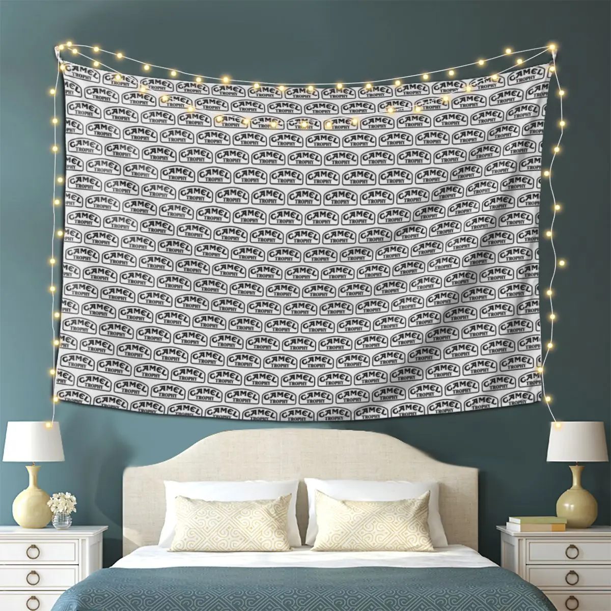 

Черный гобелен верблюжьего трофея, настенный эстетический гобелен для украшения дома для гостиной, спальни