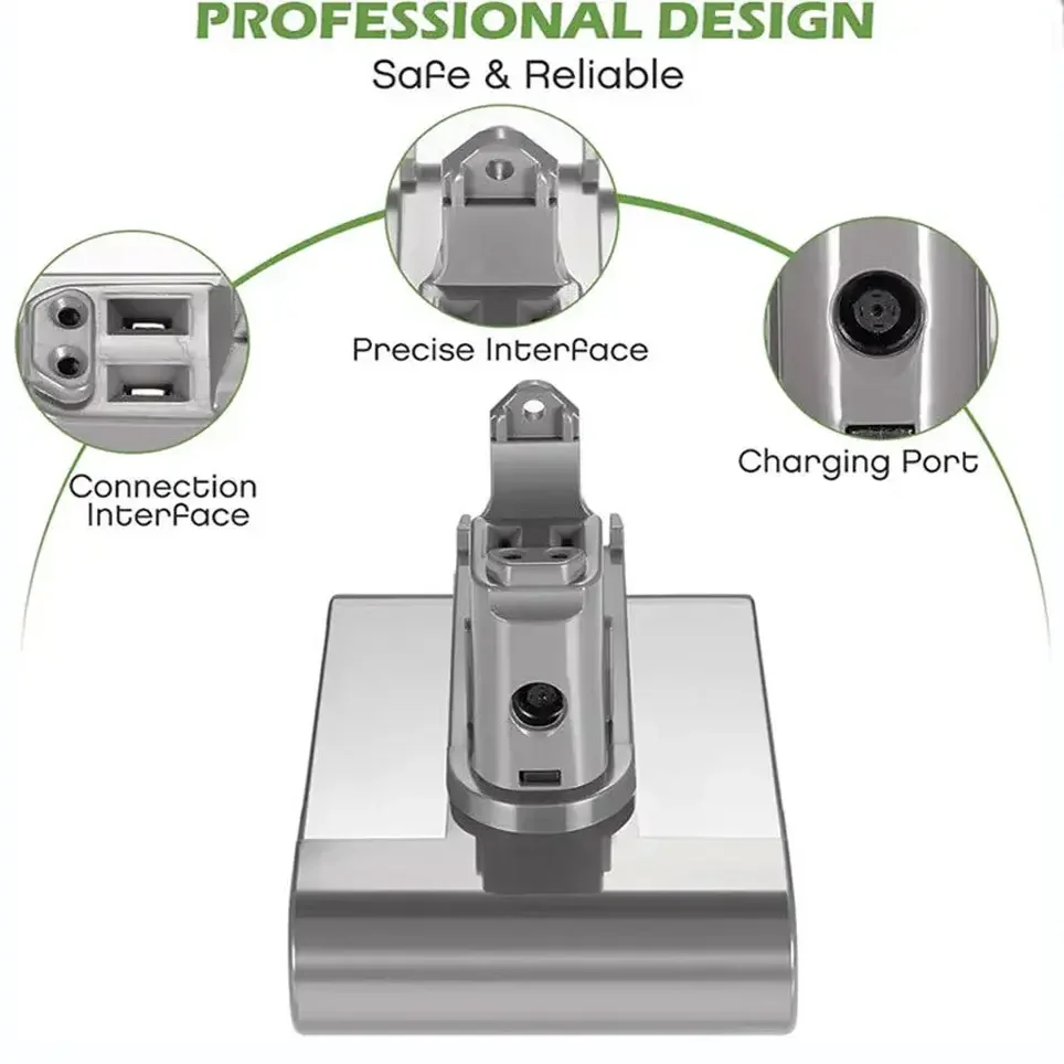 22.2V4.8/6.8/7.8/9.8Ah ( Only Fit Type B ) Li-ion Vacuum Battery for Dyson DC35, DC45 DC31, DC34, DC44, DC31 Anima