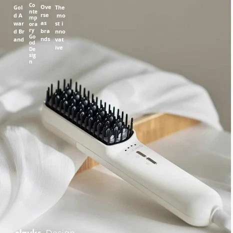 Steam Straightening Comb Negative Ion No Hair Damage Curling Iron Small Comb Straight Curly Dual-use Plastic Model LDY