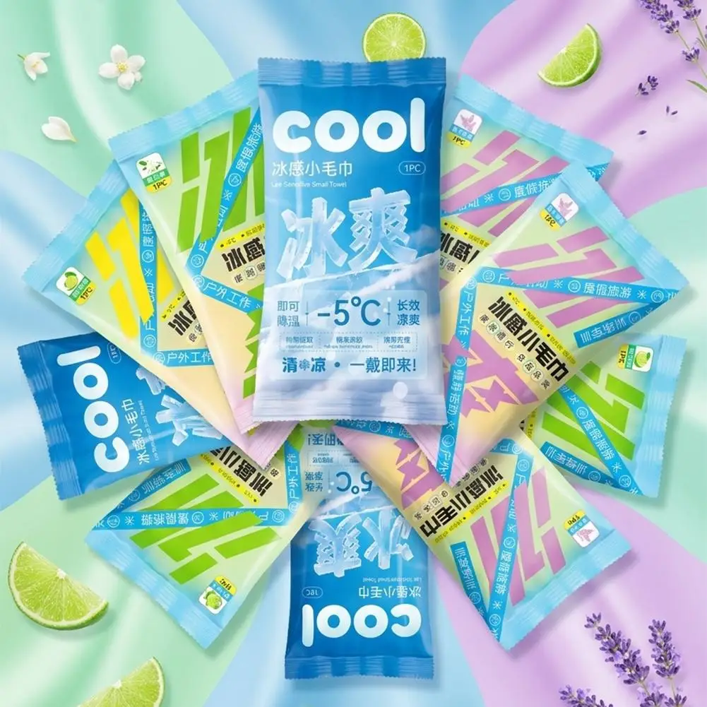 Portable Instant Cooling Towel Ice Sensation Small Towel for Sports Running Gym Workout Fitness Quick-Dry Absorbent Cooling