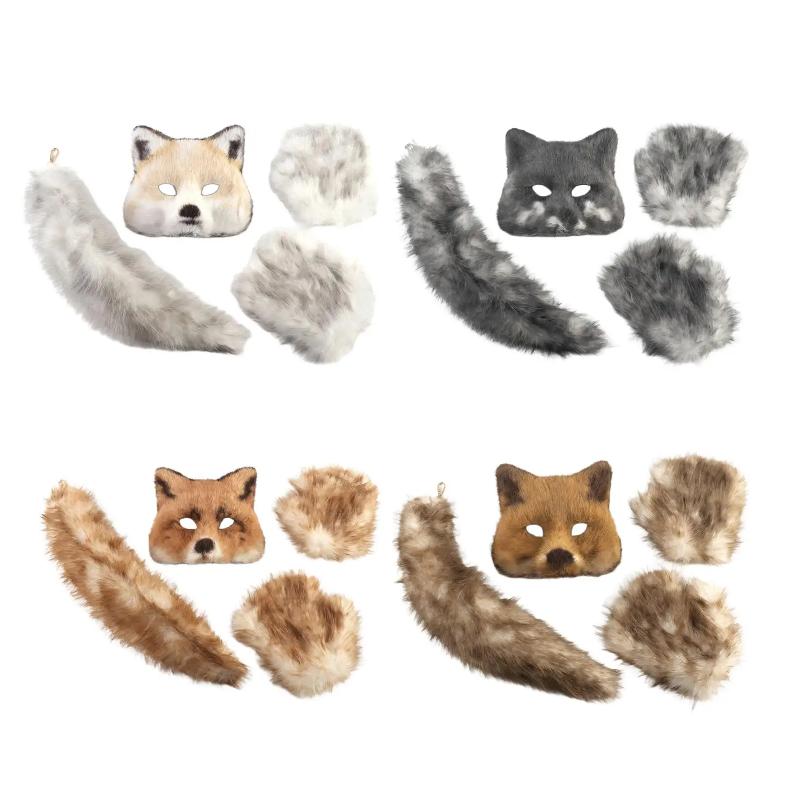 

Комплект костюмов для косплея: удобные аксессуары, декоративные элементы с маской, перчатками и хвостом для дня рождения, ролевых игр, праздников и косплей-вечеринок