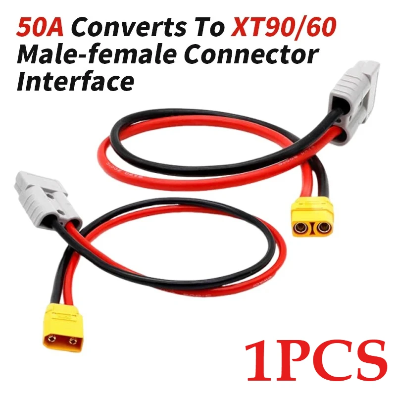 

1PCS 10AWG 30/50cm 50Amp 600V Anderson Power Connectors To XT90 Male Female Plug Adapter Cable for Electric Vehicles Solar Power