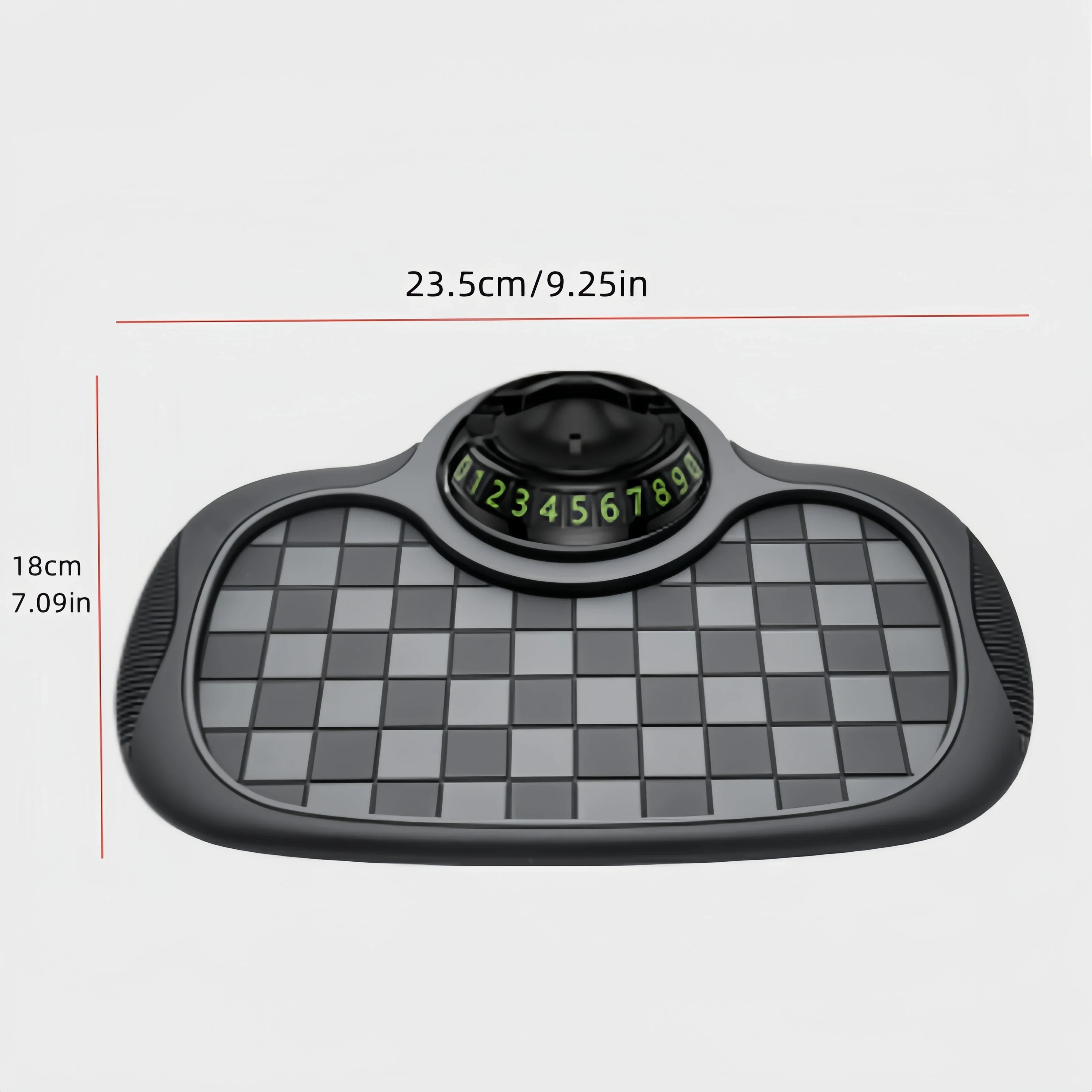 Multifunctional Car Anti-slip Mat, Car Mobile Phone Holder with Digital Number Plate, Dashboard Anti-slip Storage Mat