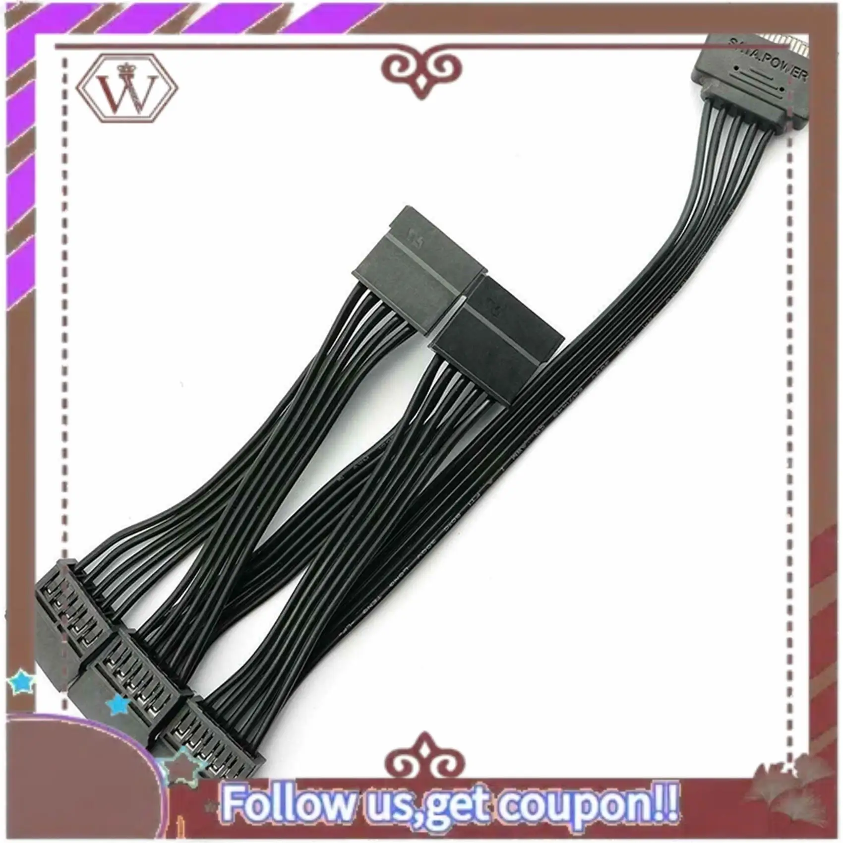 أحدث 10X15 دبوس SATA تمديد الطاقة القرص الصلب كابل 1 ذكر إلى 5 أنثى امدادات الطاقة الفاصل كابل محول DIY بها بنفسك PC Sever