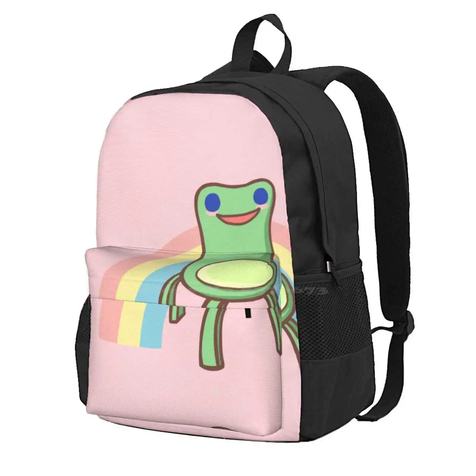 Froggy Chair Hot Sale Schoolbag Backpack Fashion Bags Froggy Chair Cute Animal Sweet Rainbow Chibi Colors Colours Pink Yellow