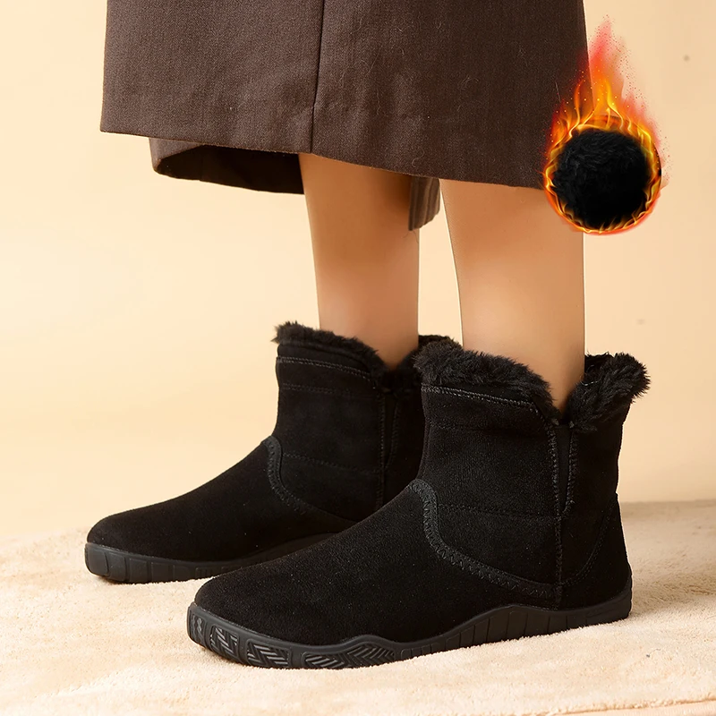 Botas de Nieve de Caña Alta para Exteriores, Novedad de Invierno 2026, Estilo Pareja, Forradas de Lana Cálida, Botas de Senderismo y Montañismo para Exteriores