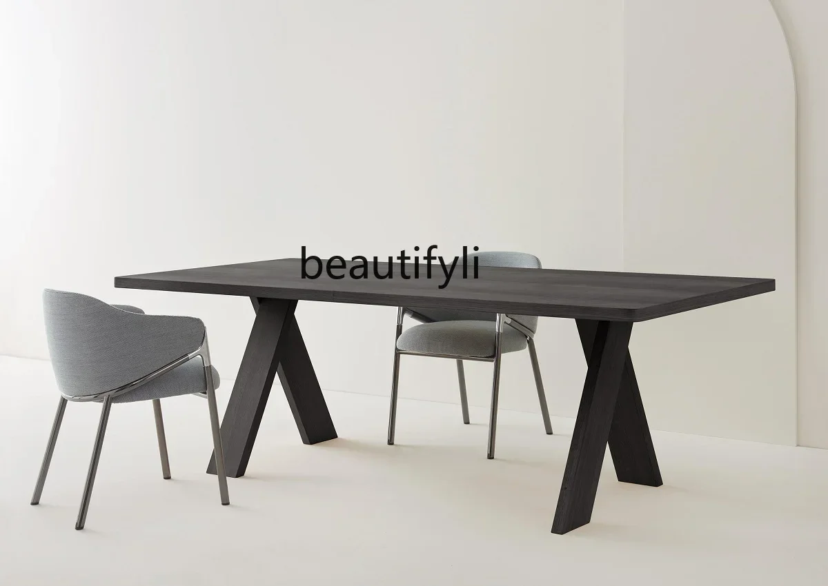 S Nordic Solid Wood Rectangular Conference Table Office Workbench Modern Creative Conference Table Personality Dining Table