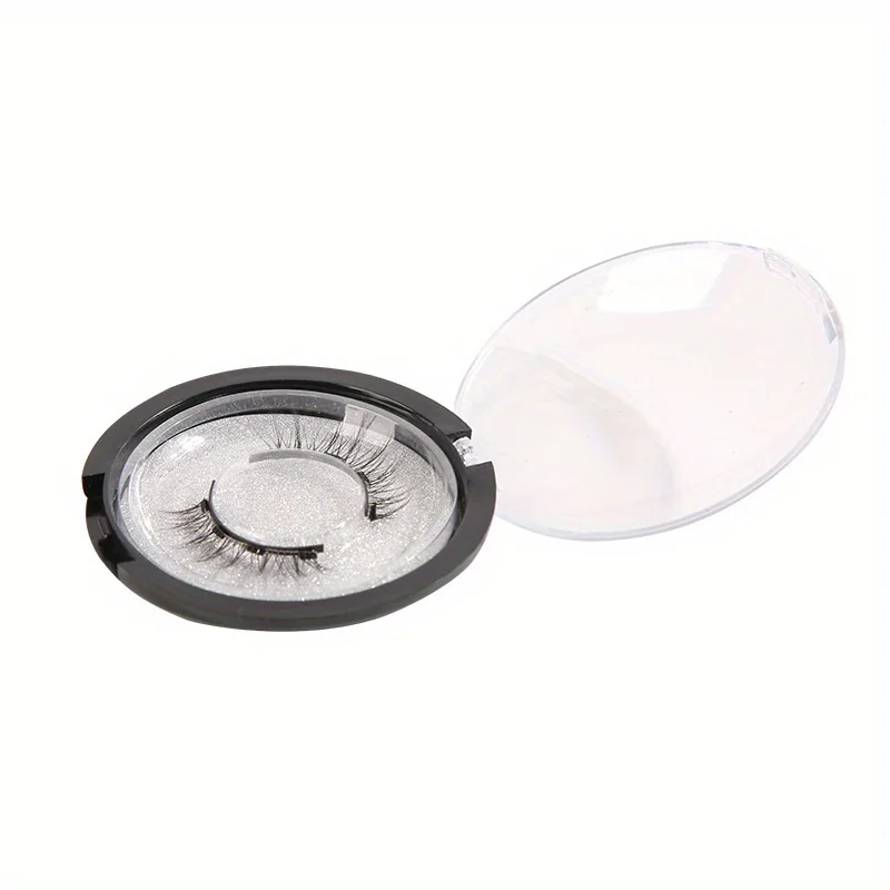 1 Pair  Eyelashes, Ultra-Natural Look, Quantum No-Glue False Lashes With Tweezers, Reusable Magnet Eyelash Kit