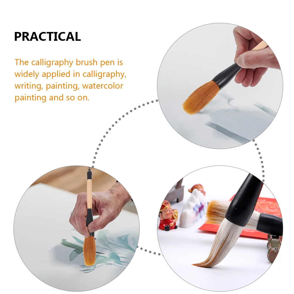 

2Pcs Comfortable Grip Calligraphy Brushes Chinese Writing Pens Calligraphy Art Tools