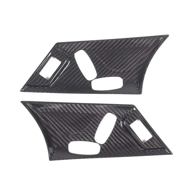 For Jaguar F-TYPE F Tpye 2013-2024 Car Seat Adjustment Panel Cover Decorative Sticker Real Carbon Fiber Interior Accessories