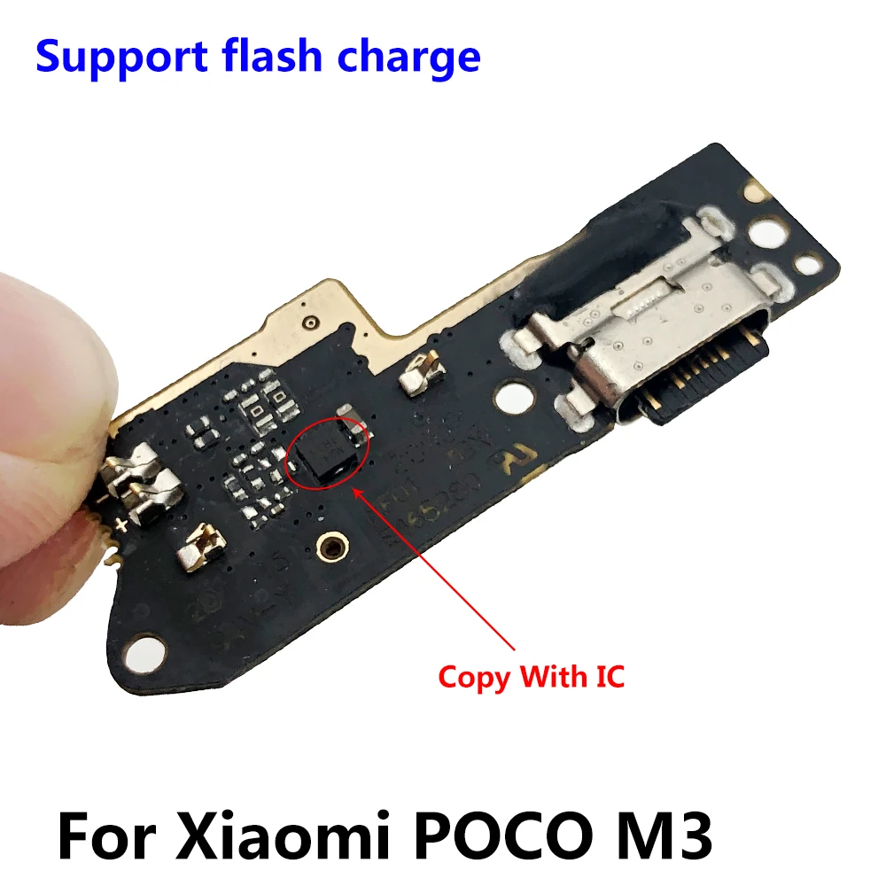 

10Pcs/Lot, Dock Connector Micro USB Charger Charging Port Flex Cable Board With Microphone For Xiaomi Poco M3 / Redmi 9T Parts