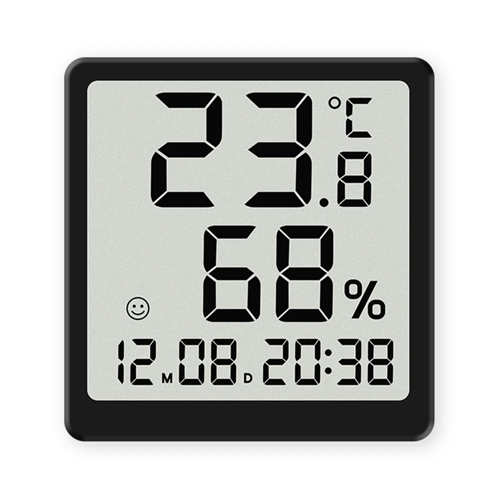 For Allergy Management Compact Size Electronic Clock Indoor Comfort Monitoring 8.2*8*2cm Comfort Indicator Meter