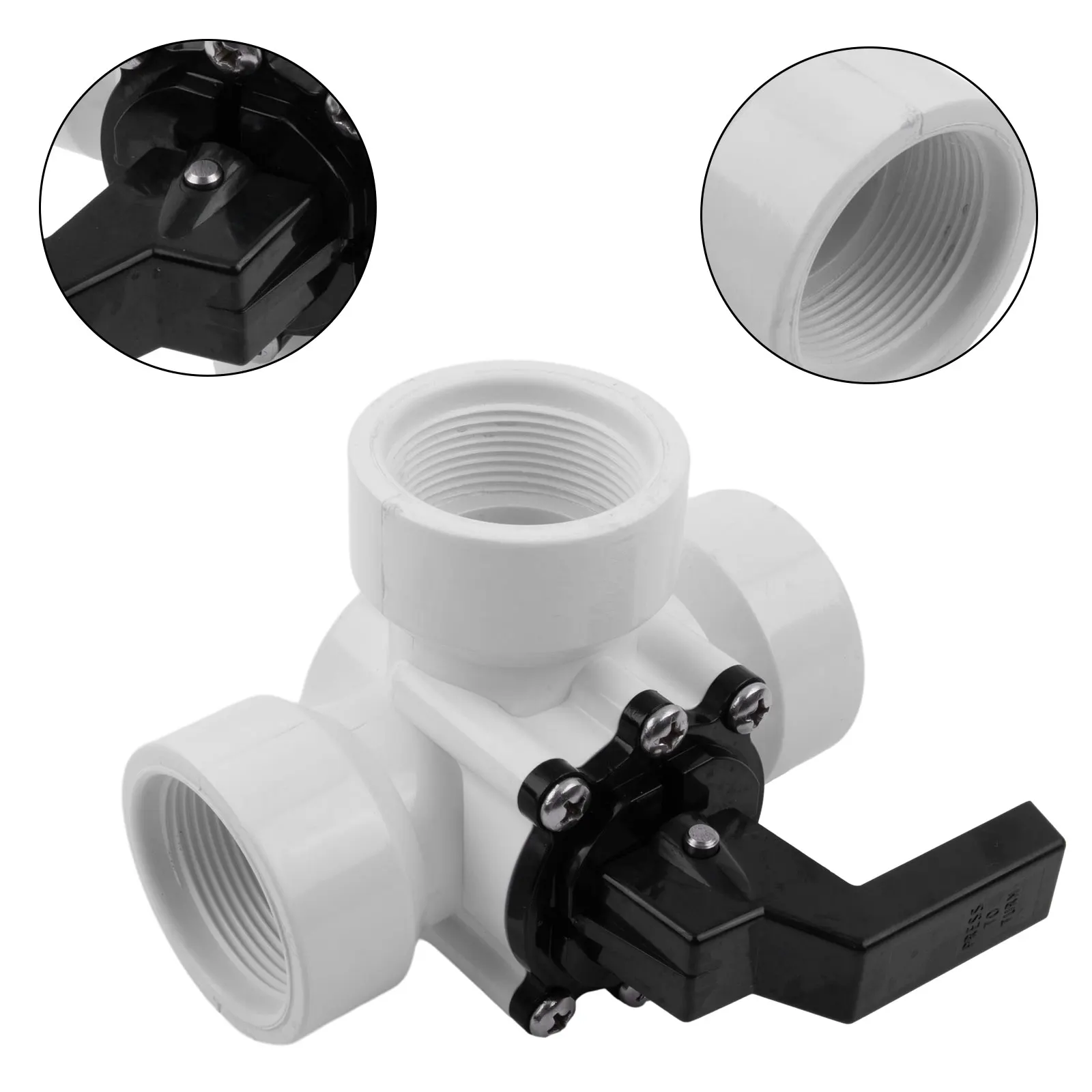 

3-way Valve Heavy Duty 3 Way Valve for Pool Accessories For Zodiac 4715 Replacement with 32/38 mm Hose Connection